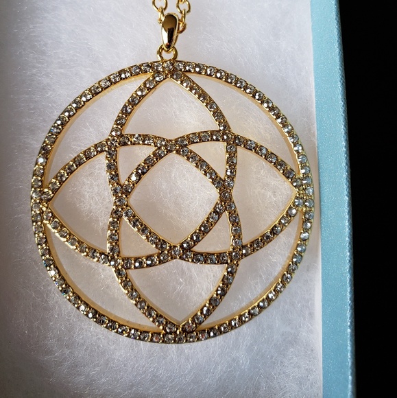 Swarovski Jewelry - Golden Geometry Pendant by Toucstone Crystal